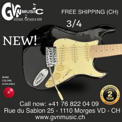 Electric Black Guitar 3/4 for Kids. Perfect First Guitar!